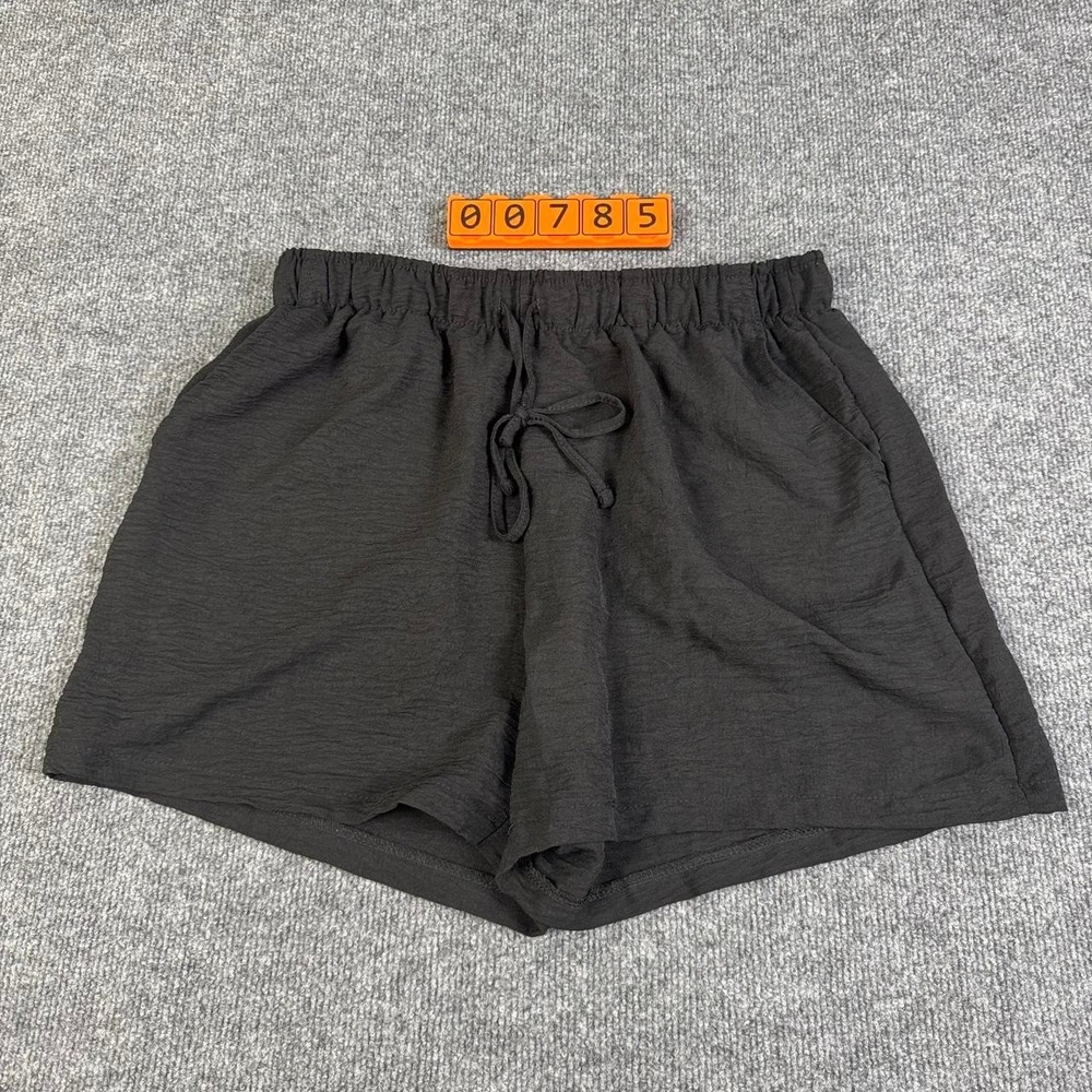 Black linen shorts with drawstring waist. Size XL.